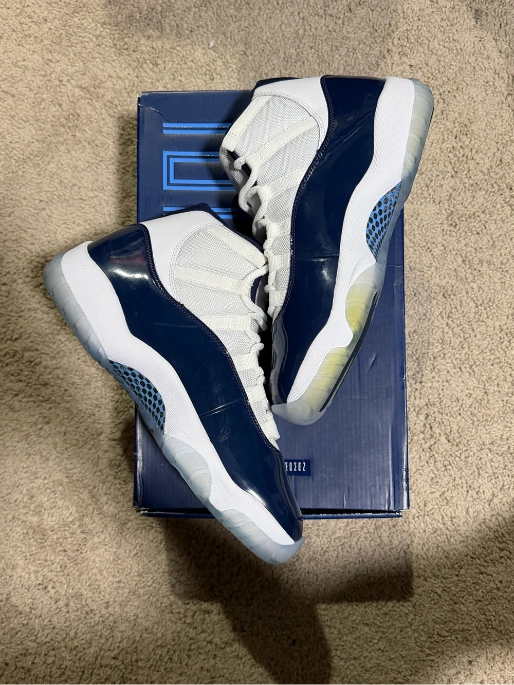 Jordan 11 Retro High 'Win Like '82' White/Blue Men’s 378037-123